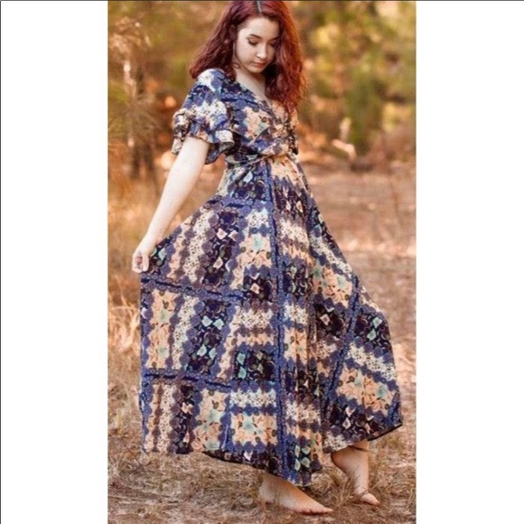 Abel The Label Floral Boho Patchwork Maxi Dress - Picture 4 of 10